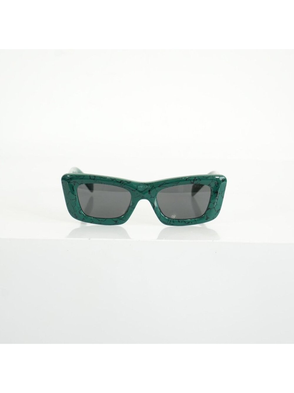 Prada SPR 13Z Green Marble Acetate Finish Sunglasses FULL SET - Picture 1 of 11